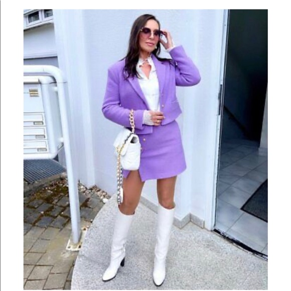 ZARA MAUVE SKIRT || BLOGGER FAV. - Picture 2 of 7